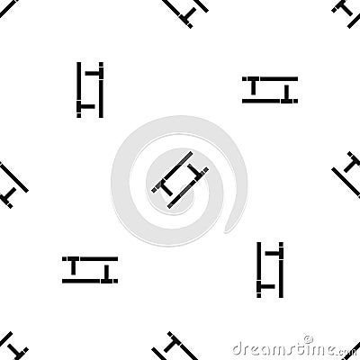 Tonfa pattern seamless black Vector Illustration