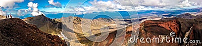 Red volcano mountains in Tongariro Alpine crossing Stock Photo