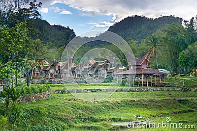 Tongkonan traditional village Kete Kesu Stock Photo