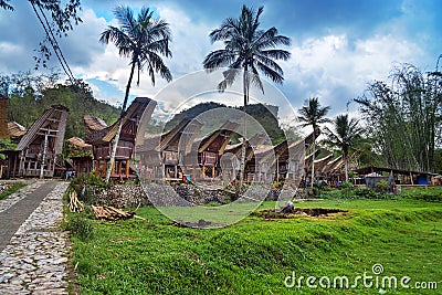 Tongkonan traditional village Kete Kesu Stock Photo