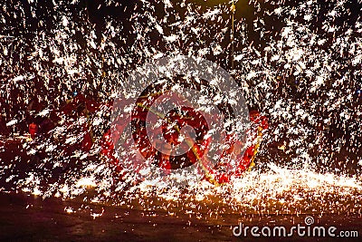 Tongliang Fire Dragon to celebrate Chinese Spring Festiva Editorial Stock Photo