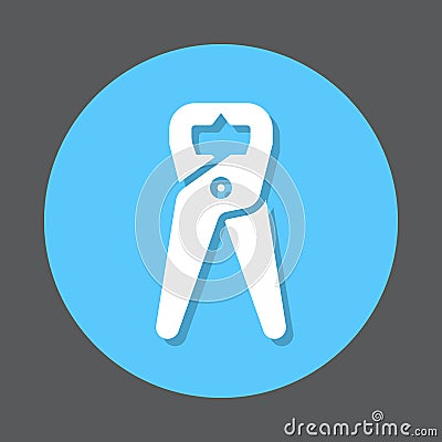 Tongs Pliers flat icon Vector Illustration