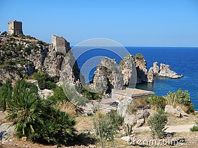 The Tonnara di Scopello Stock Photo