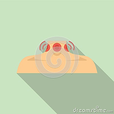 Tonsillitis icon flat vector. Mouth tonsil Vector Illustration