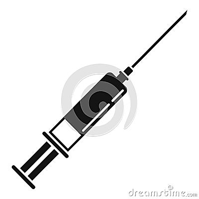 Tonsillitis injection icon simple vector. Inflammation disease Vector Illustration