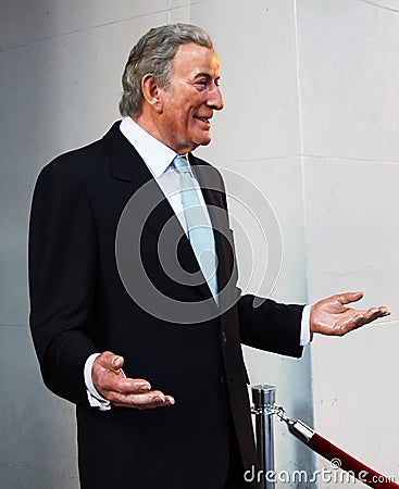 Tony Bennett Wax Figure Editorial Stock Photo