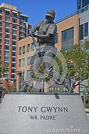 Tony Gwynn, Mr. Padre was an American professional baseball right fielder Editorial Stock Photo
