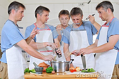 Too many cooks Stock Photo