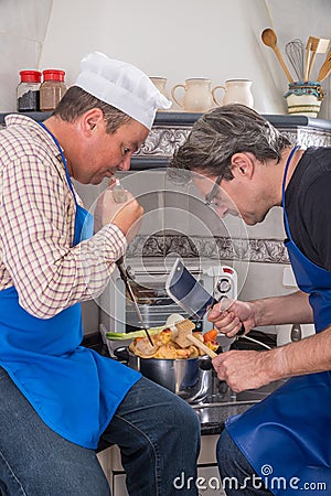 Too many cooks Stock Photo