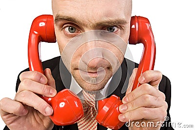 Too Many Phone Calls Stock Photo