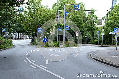 TOO MANY SIGNS Editorial Stock Photo