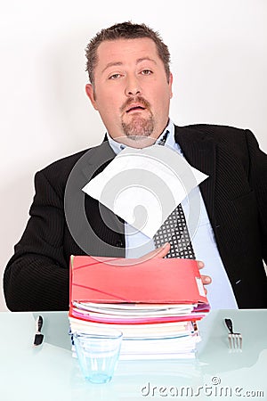 Too much papaerwork Stock Photo