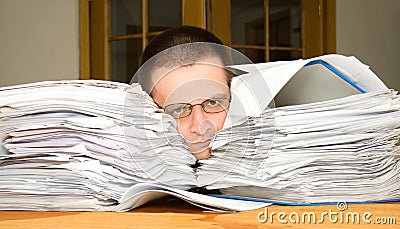 Too much paperwork Stock Photo