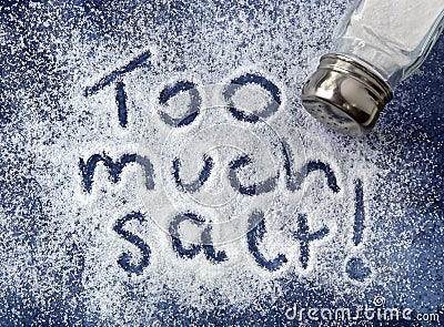 Too Much Salt Stock Photo