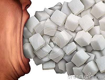 Too Much Sugar Stock Photo