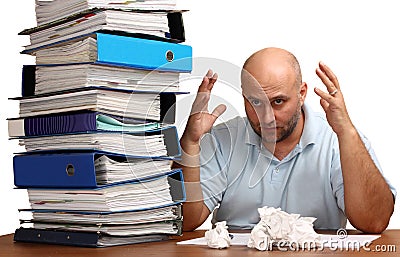 Too much work Stock Photo