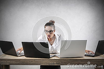 Too much work Stock Photo