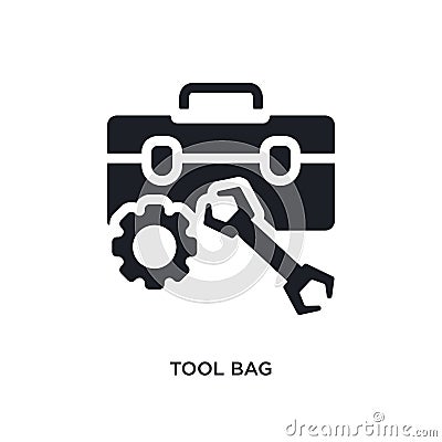 tool bag isolated icon. simple element illustration from construction concept icons. tool bag editable logo sign symbol design on Vector Illustration