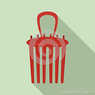 Tool barrette icon, flat style Vector Illustration