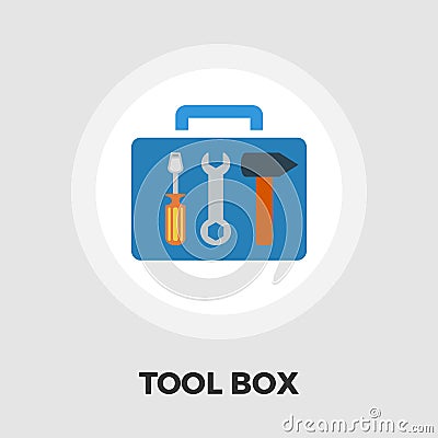 Tool box icon flat Vector Illustration