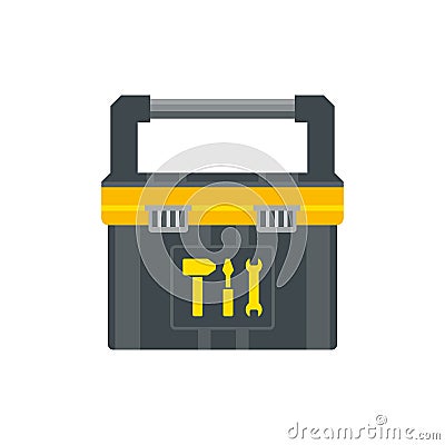 Tool box for instruments. Workman toolkit crate Vector Illustration