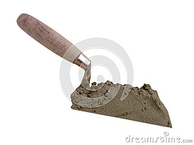 The tool of the builder of the mason a shovel Stock Photo