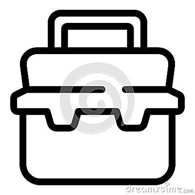 Tool case icon outline vector. Toolbox repair Vector Illustration