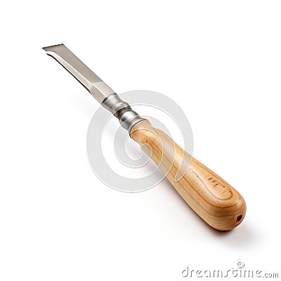 Tool chisel isolated on white created with Generative AI. Industrial tool for shaping wood. Stock Photo
