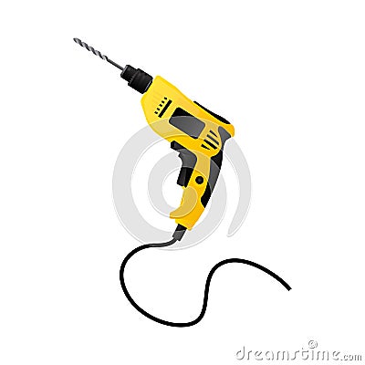 tool drill icon image Cartoon Illustration