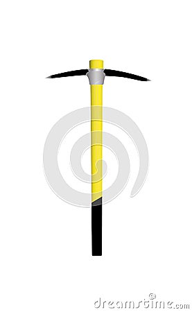The tool a pickaxe wooden with an iron tip. Manually extract the minerals. Industry icon in cartoon style vector illustration Vector Illustration