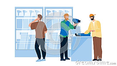 Tool Store Selling Instruments For Repair Vector Vector Illustration