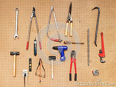 Tool Wall Stock Photo