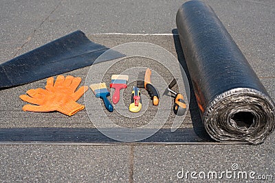 Tool for waterproofing. Stock Photo