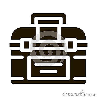 Toolbox Case Icon Vector Glyph Illustration Vector Illustration