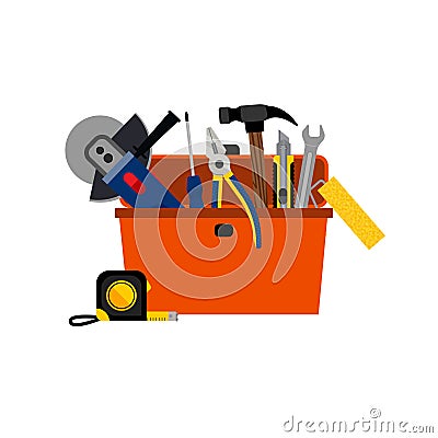 Toolbox for DIY house repair Vector Illustration