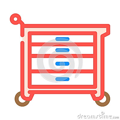 toolbox garage color icon vector illustration Cartoon Illustration