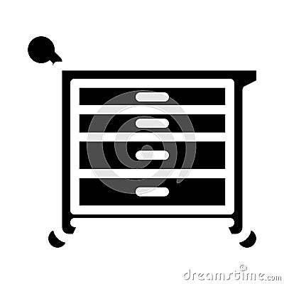 toolbox garage glyph icon vector illustration Vector Illustration