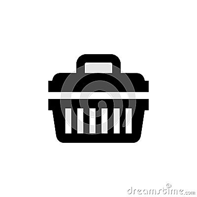 Toolbox glyph icon container for tools Vector Illustration