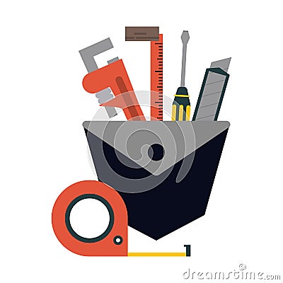 Construction tools and elements Vector Illustration