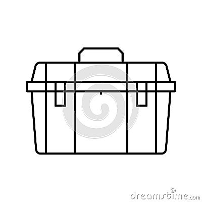 toolbox tool repair line icon vector illustration Vector Illustration