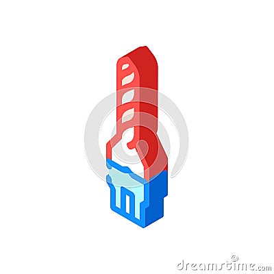 tooling materials mechanical engineer isometric icon vector illustration Vector Illustration