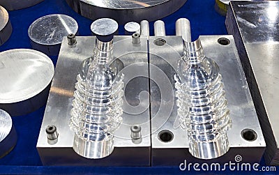 Tooling for plastic bottle injection Stock Photo