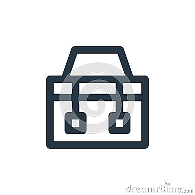 toolkit icon vector from laboor and tools concept. Thin line illustration of toolkit editable stroke. toolkit linear sign for use Vector Illustration