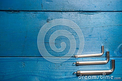 Tools on Bluebackground Stock Photo