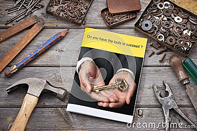 Coaching Tools Business Brochure Key Success Stock Photo