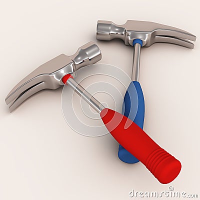 Tools or hammer Stock Photo