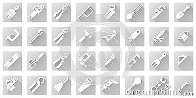 Tools icon set Vector Illustration