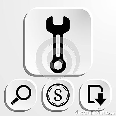 Tools icon stock vector illustration flat design Vector Illustration