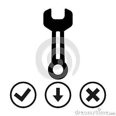 Tools icon stock vector illustration flat design Vector Illustration