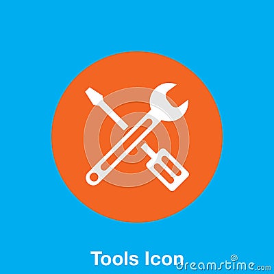 Tools icon vector, solid illustration, pictogram colored. Vector Illustration